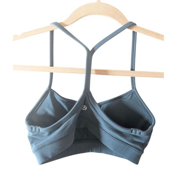 LULULEMON ATHLETICA Flow Y Bra 'Nulu In Green Jasper Size 4 - Picture 4 of 4